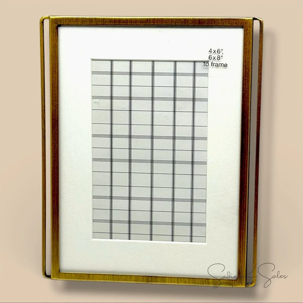 4x6 Wire-Edge Brass Picture Frame Antique Finish -‎ Hearth & Hand Magnolia